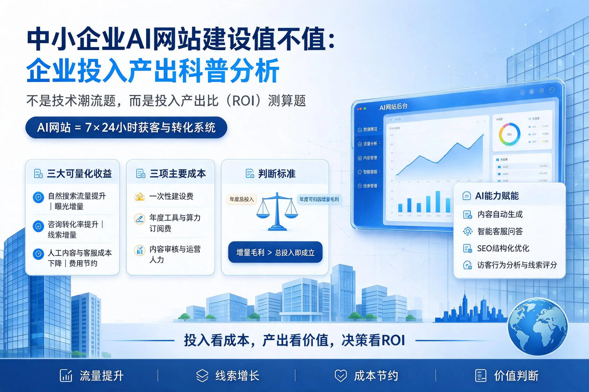 中小企业AI网站建设值不值：北海企业投入产出科普分析