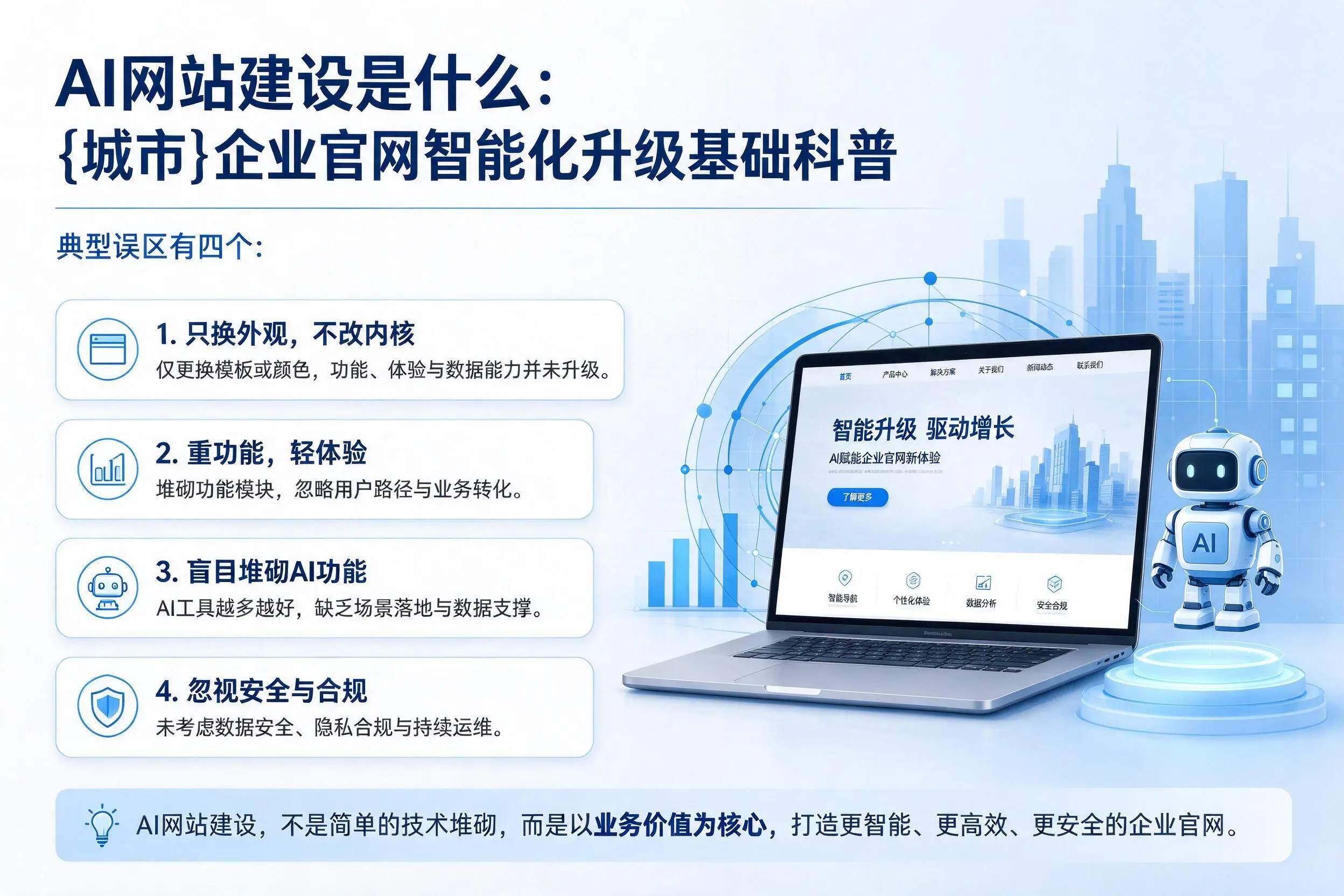 AI网站建设是什么:北海企业官网智能化升级基础科普
