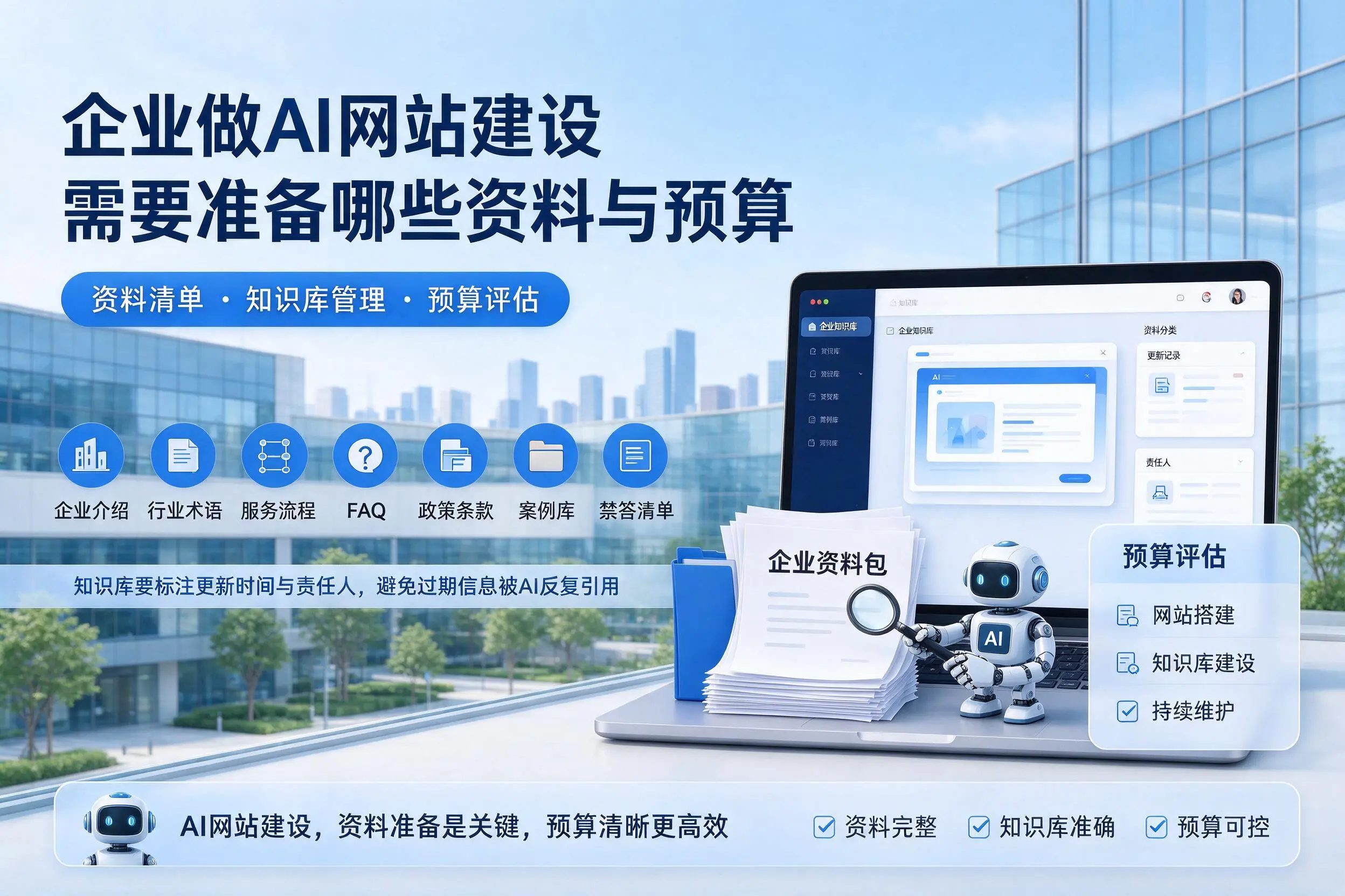 北海企业做AI网站建设需要准备哪些资料与预算