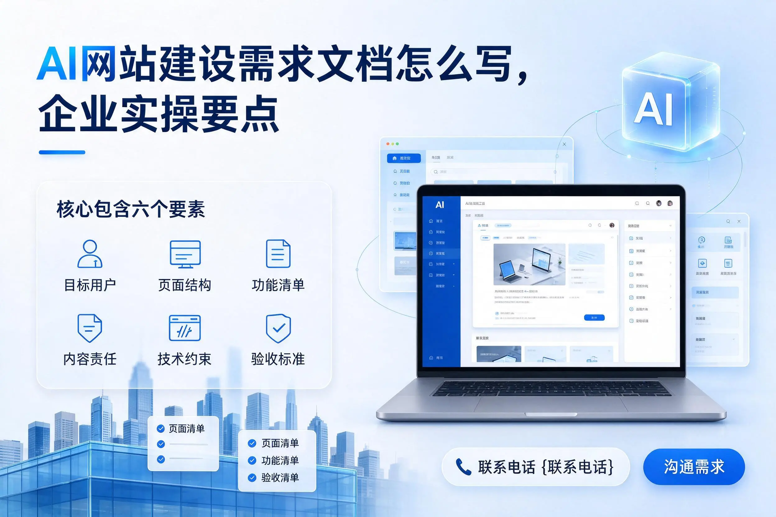 AI网站建设需求文档怎么写,北海企业实操要点