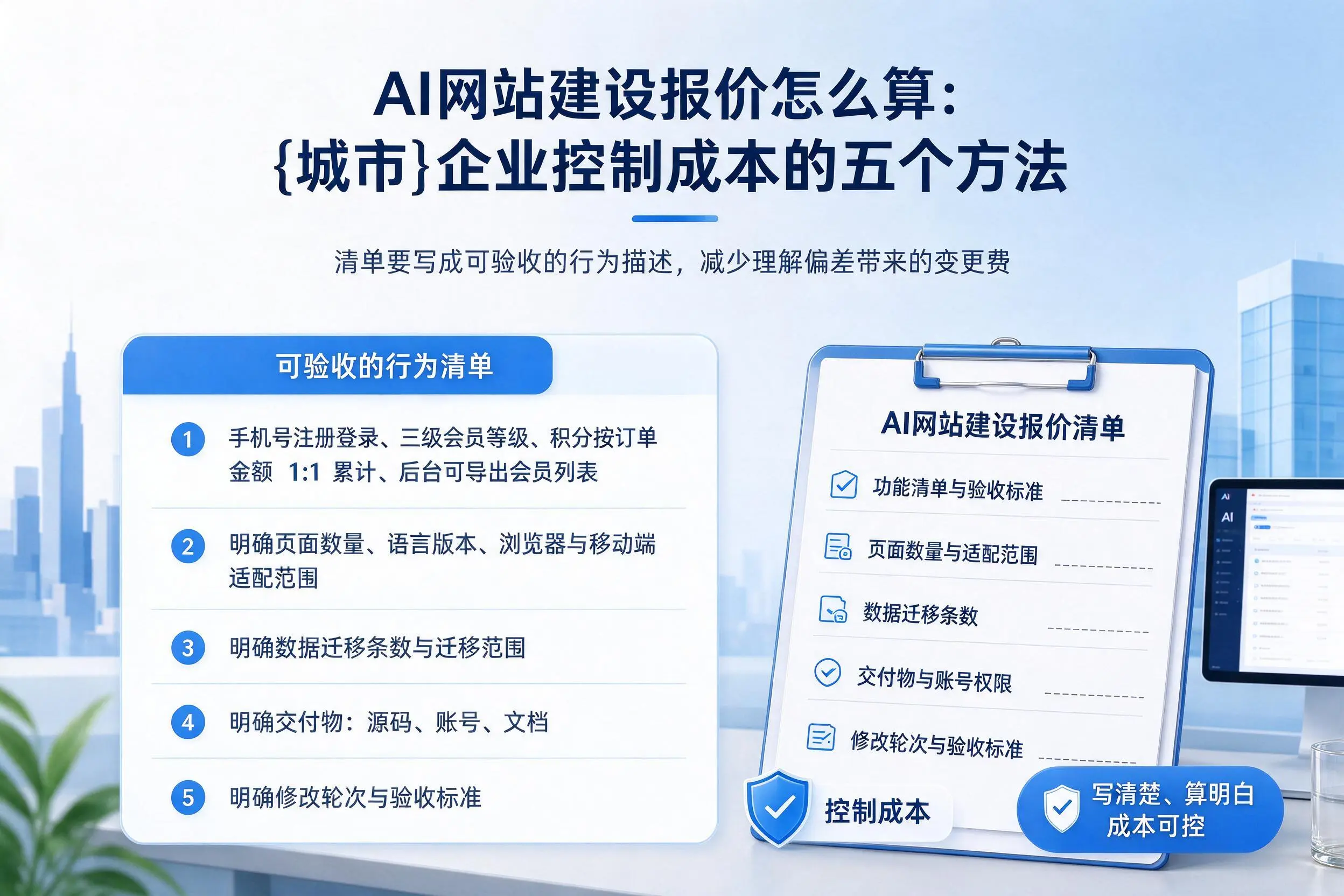 AI网站建设报价怎么算:北海企业控制成本的五个方法
