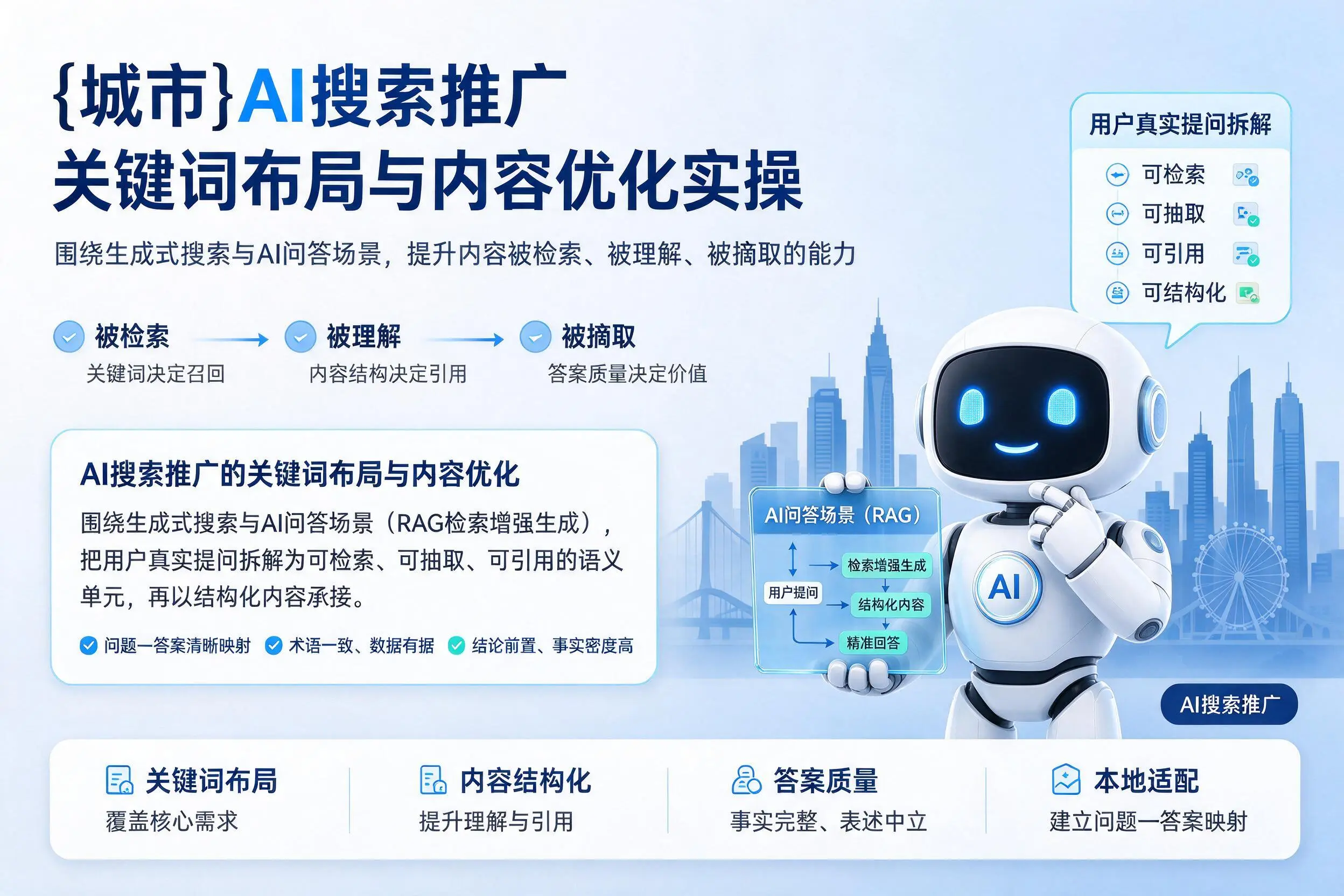 北海AI搜索推广关键词布局与内容优化实操